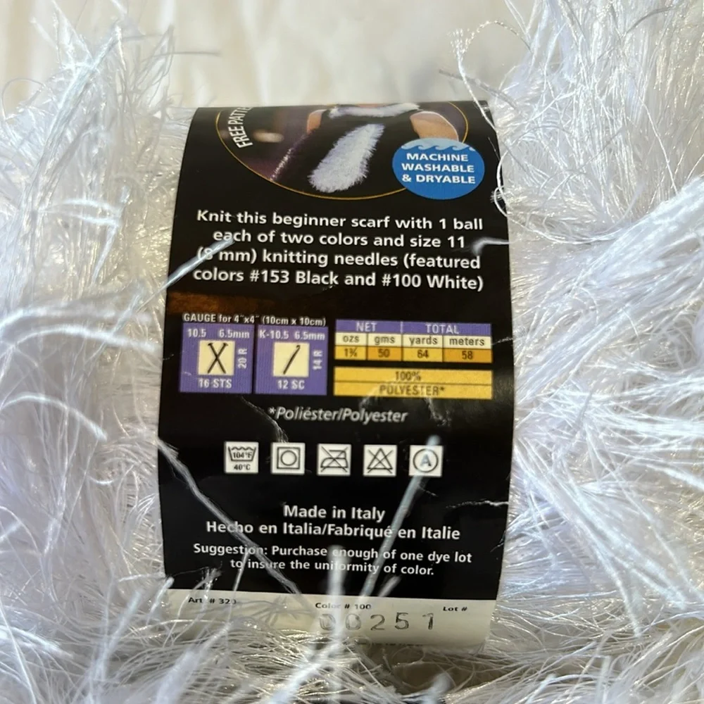 New Lion Brand Fun Fur Eyelash Yarn 2 Skeins
